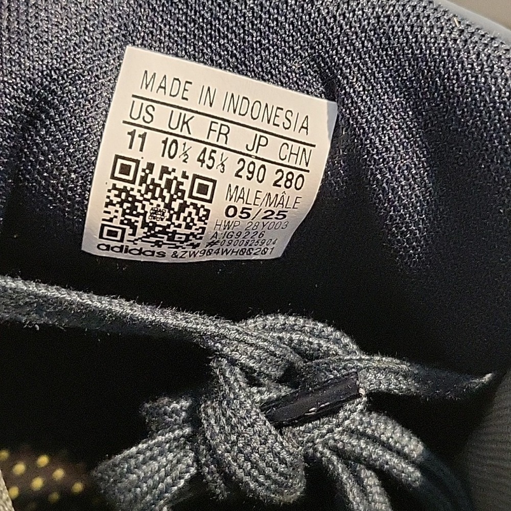 adidas Men's Navy and White Athletic Sneakers - Picture 10 of 10